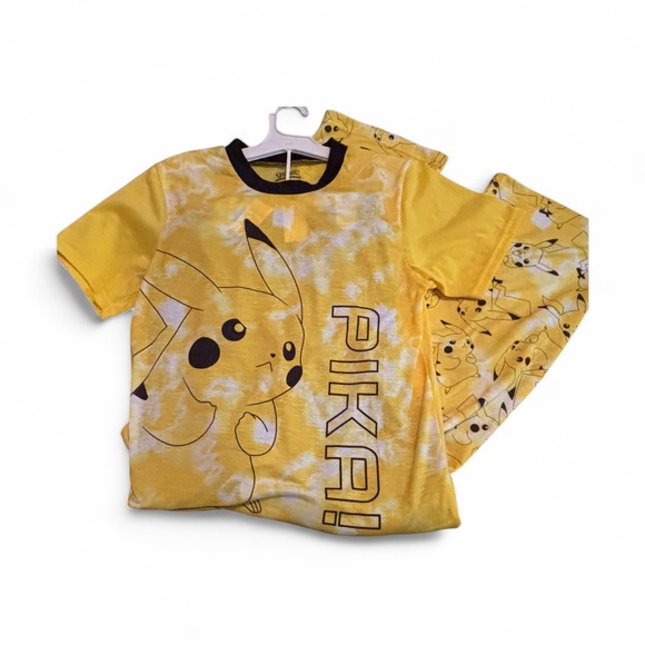 Pokémon Pikachu Yellow & Black Kids 3 Piece Pajama set - Size Large (12/14), NWT - Picture 1 of 16